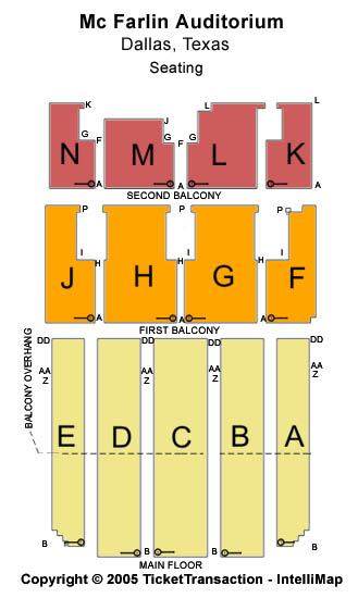 McFarlin Memorial Auditorium Other Seating Chart