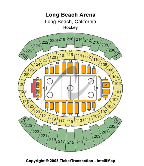 Long Beach Arena at Long Beach Convention Center Hockey Seating Chart