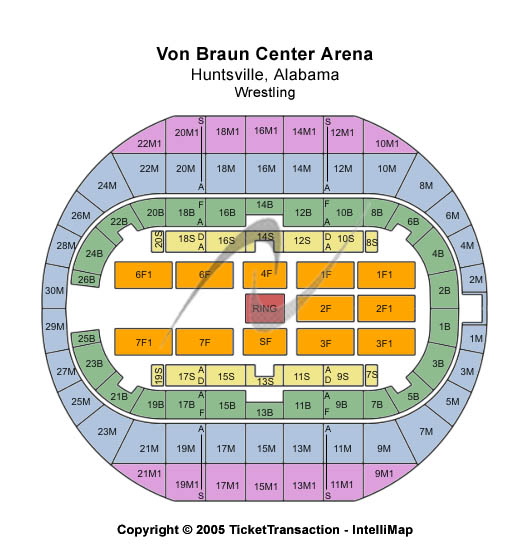 Propst Arena At the Von Braun Center Other Seating Chart