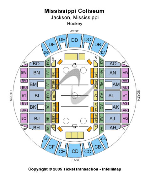 Mississippi Coliseum Hockey Seating Chart