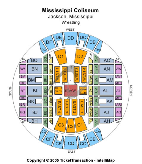 Mississippi Coliseum Other Seating Chart