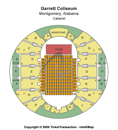 Garrett Coliseum Other Seating Chart