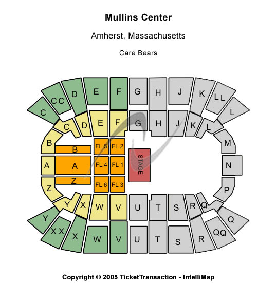 Mullins Center Care Bears Seating Chart