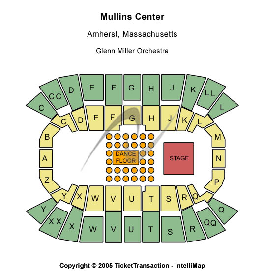 Mullins Center Glenn Miller Orchestra Seating Chart