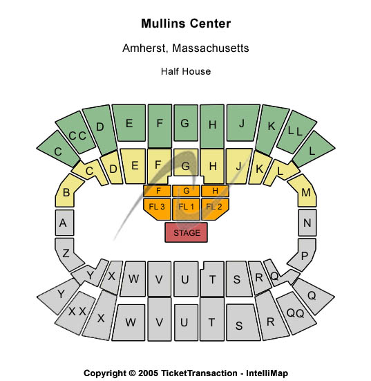 Mullins Center Half House Seating Chart