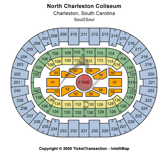 North Charleston Coliseum Soul2Soul Seating Chart