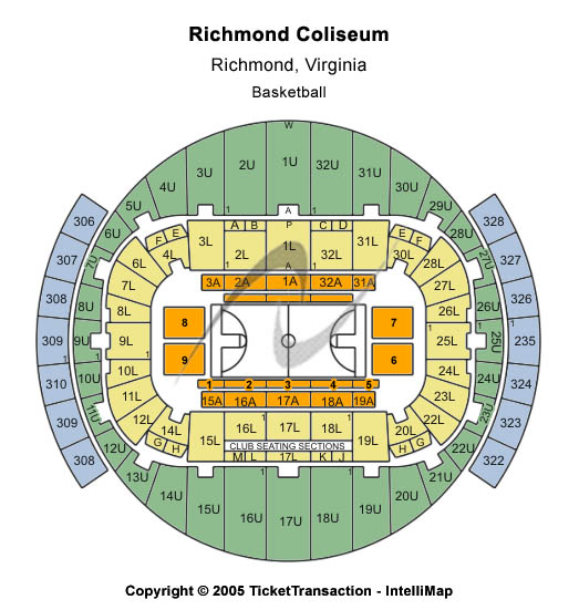 Richmond Coliseum Basketball Seating Chart