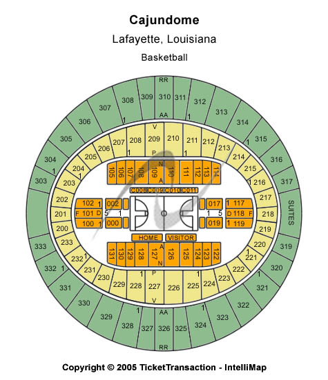 Cajundome Basketball Seating Chart