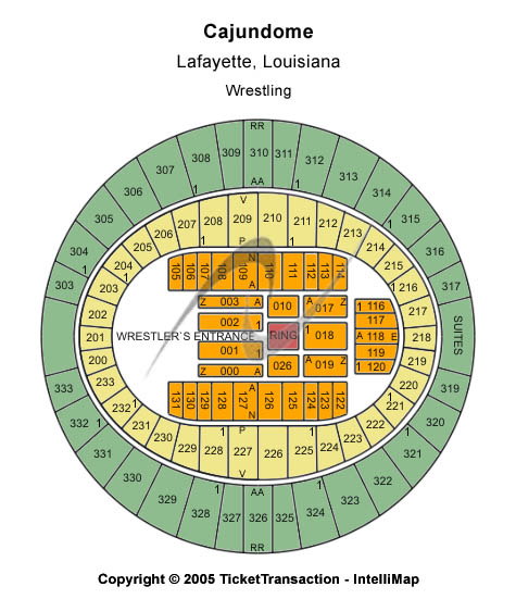 Cajundome Wrestling Seating Chart