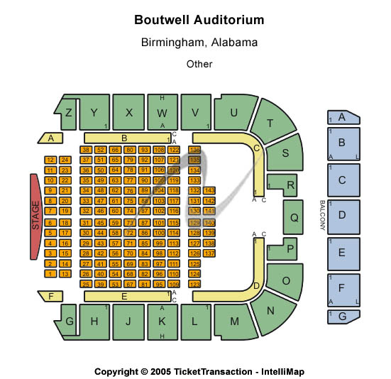 Boutwell Auditorium Other Seating Chart