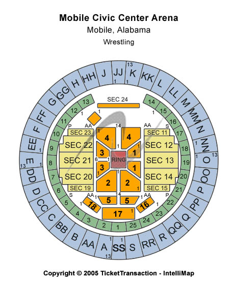 Mobile Civic Center Arena Center Stage Seating Chart