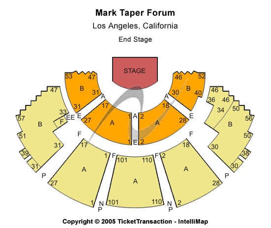 Mark Taper Forum End Stage Seating Chart