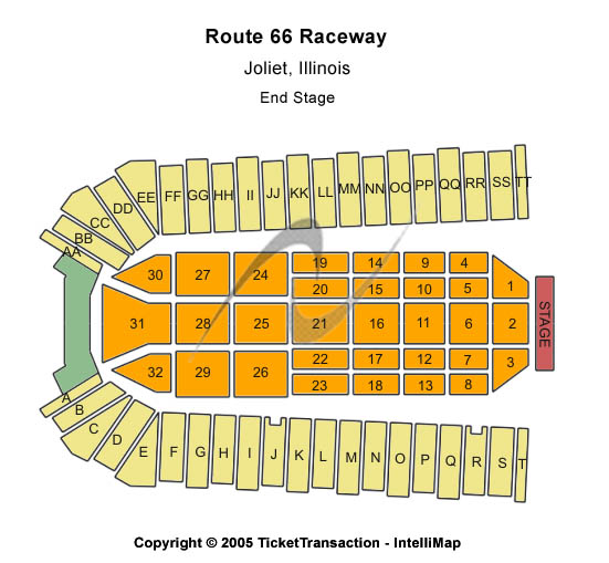 Route 66 Raceway End Stage Seating Chart