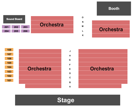 59e59 Theaters - Theater A End Stage Seating Chart