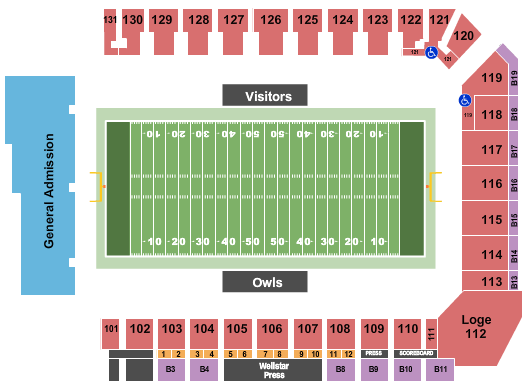 Fifth Third Stadium Football Seating Chart