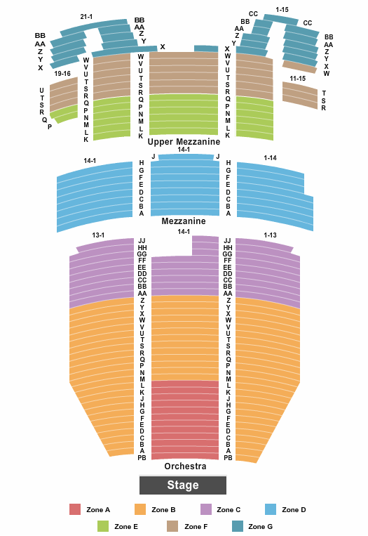 5th Avenue Theater Seating Chart - Seattle