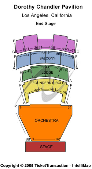 Dorothy Chandler Pavilion End Stage Seating Chart