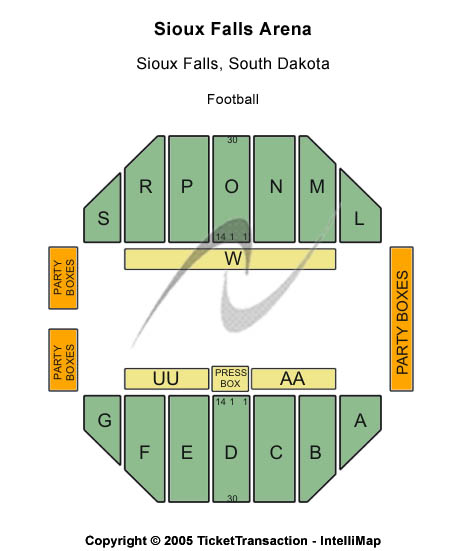 Sioux Falls Arena Football Seating Chart