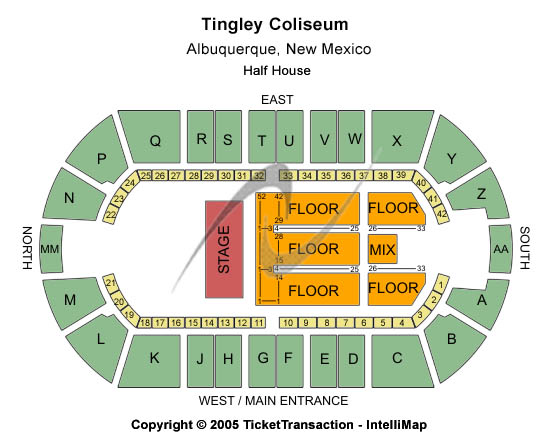 Tingley Coliseum Other Seating Chart