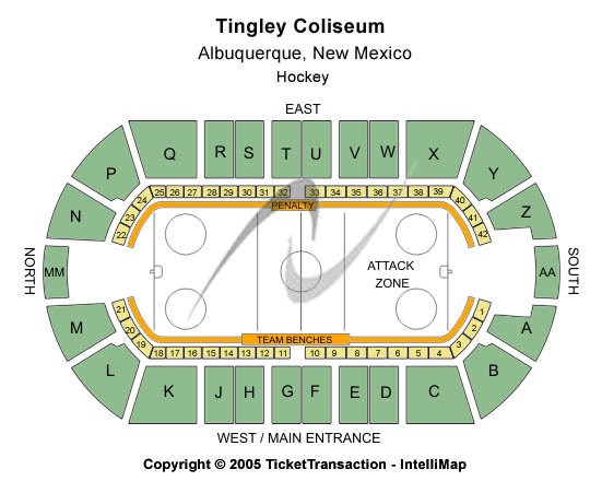 Tingley Coliseum Hockey Seating Chart
