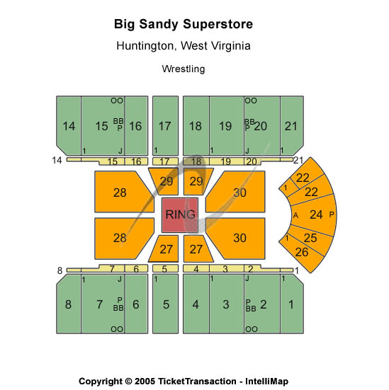 Marshall Health Network Arena Center Stage Seating Chart