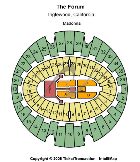 The Kia Forum T-Stage Seating Chart