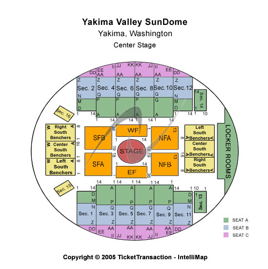 Yakima Valley Sundome Center Stage Seating Chart