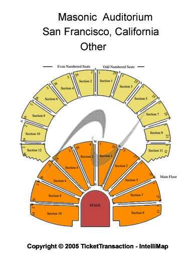 The Masonic - San Francisco Other Seating Chart
