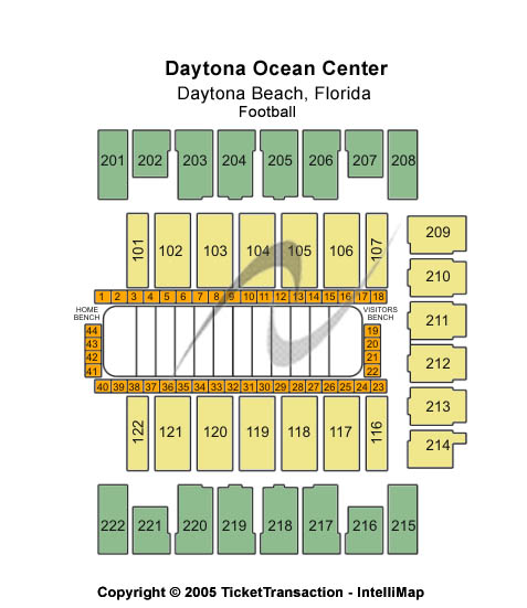 Daytona Beach Ocean Center Football Seating Chart