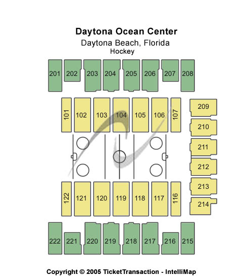 Daytona Beach Ocean Center Hockey Seating Chart