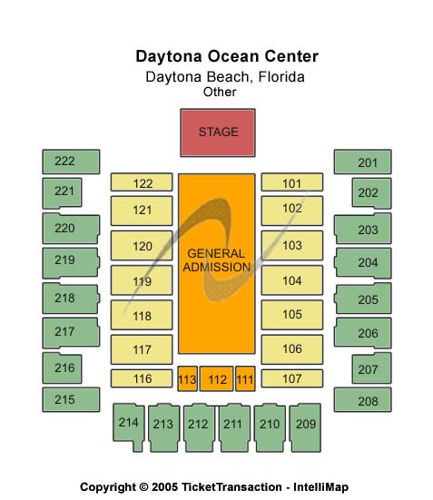Daytona Beach Ocean Center Other Seating Chart