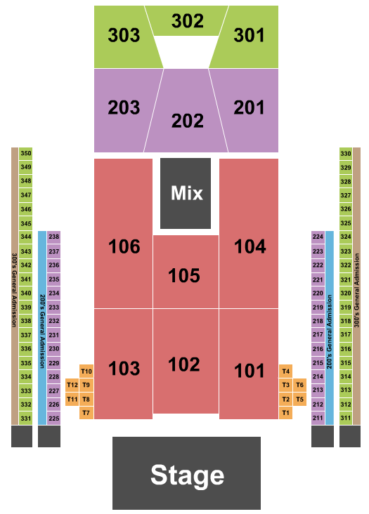 713 Music Hall Seating Map
