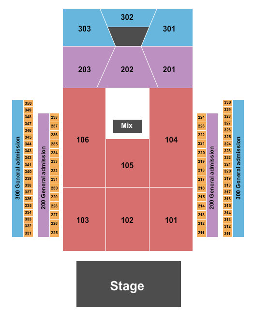 713 Music Hall Seating Map