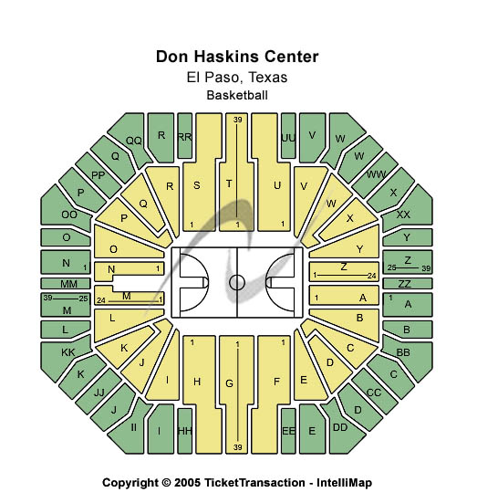 Don Haskins Center Basketball Seating Chart