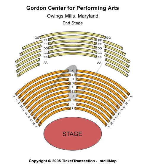 Gordon Center For Performing Arts End Stage Seating Chart