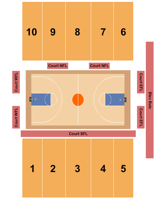 seating chart for Chase Fieldhouse - Basketball - eventticketscenter.com