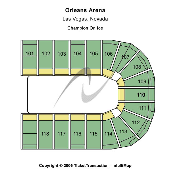 Orleans Arena - The Orleans Hotel Champion On Ice Seating Chart