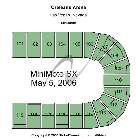 Orleans Arena - The Orleans Hotel Minimoto Seating Chart