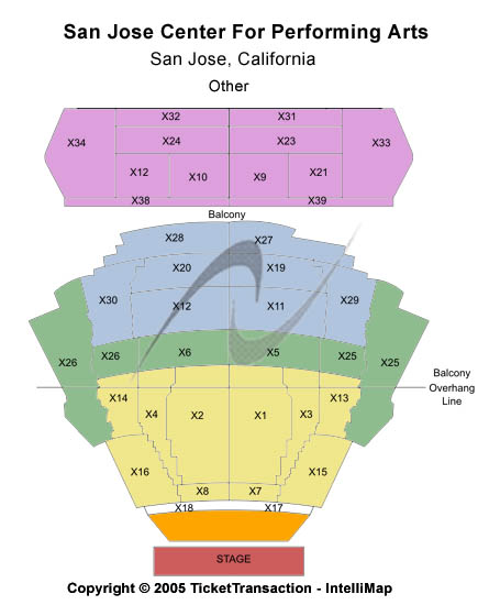 San Jose Center For The Performing Arts Other Seating Chart