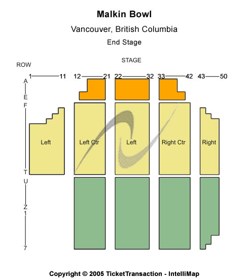 Malkin Bowl - Stanley Park End Stage Seating Chart