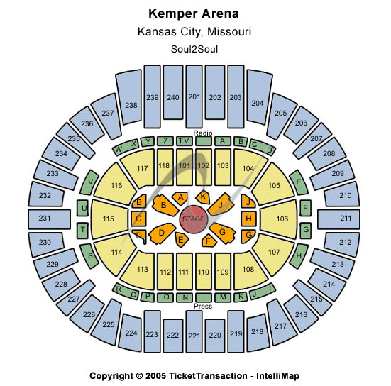 Hy-Vee Arena Soul2Soul Seating Chart