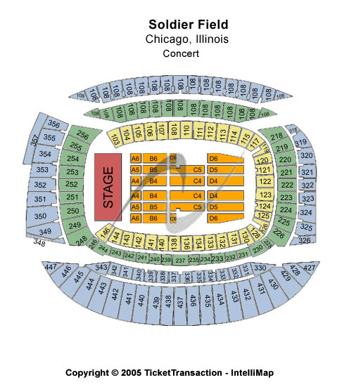soldier field seating chart for end stage concerts