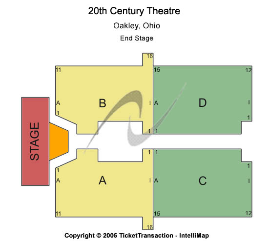 20th Century Theatre End Stage Seating Chart