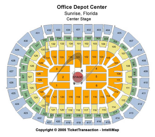 Amerant Bank Arena Center Stage Seating Chart