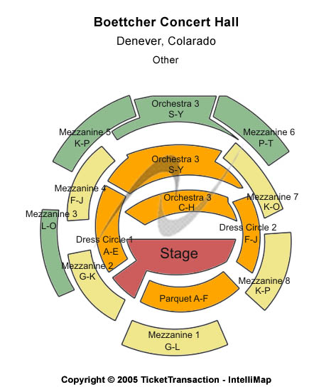 Boettcher Concert Hall Other Seating Chart