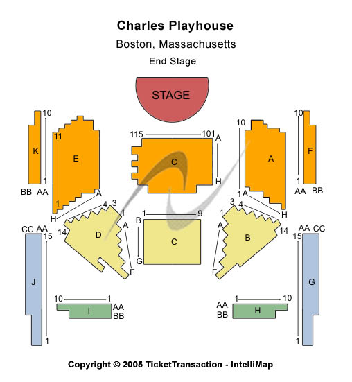 Charles Playhouse Center Stage Seating Chart