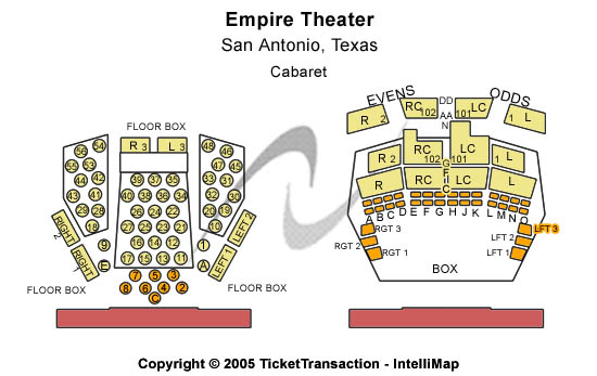 Charline McCombs Empire Theatre Other Seating Chart