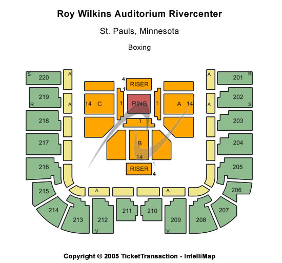 Roy Wilkins Auditorium At Rivercentre Center Stage Seating Chart