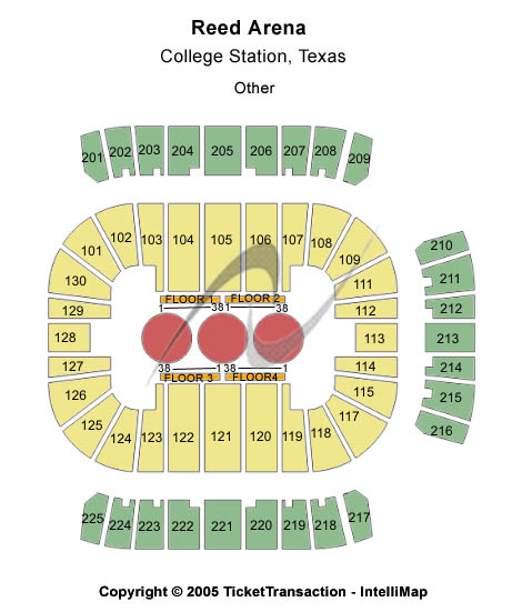 Reed Arena Other Seating Chart