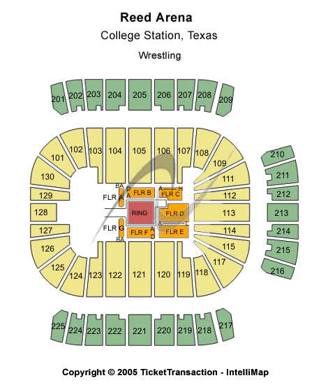 Reed Arena Wrestling Seating Chart